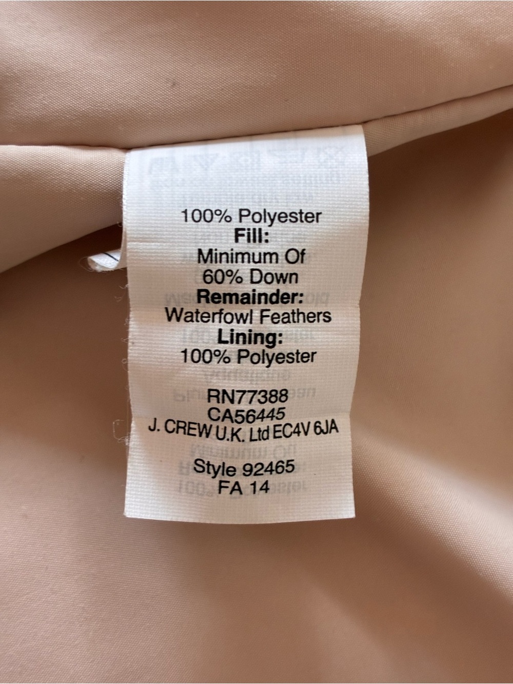 J .Crew Quilted Sleeveless Puffer Vest in Beige women medium - Picture 7 of 9